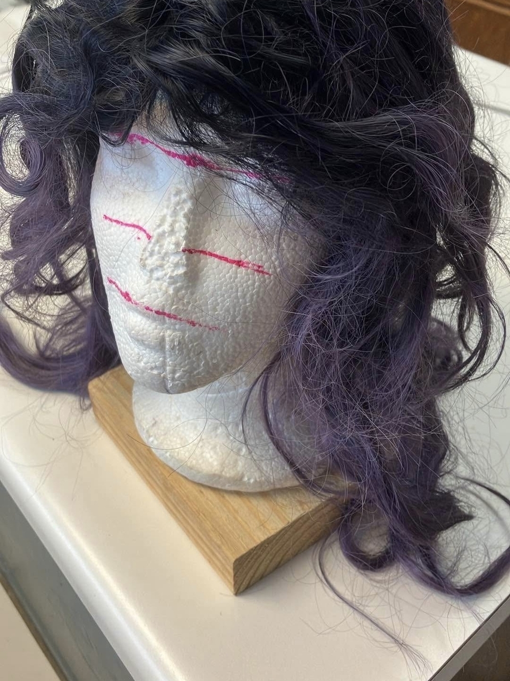 Black To Purple Ombre Wavy Curly Women's Wig - Amazon